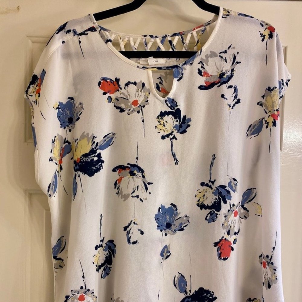 BLOUSE Lightweight floral sleeveless Shell Sz XXL